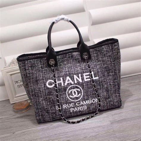 chanel canvas tote fake|chanel handbags large tote bag.